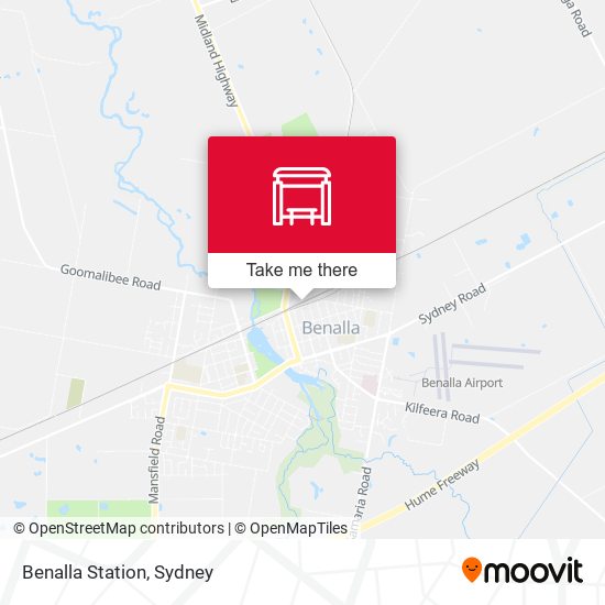 Benalla Station map