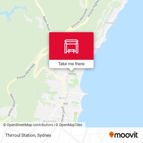 Thirroul Station map