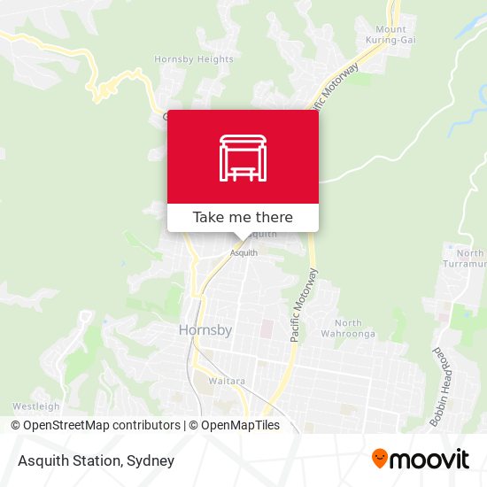 Asquith Station map