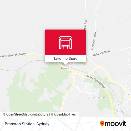 Branxton Station map