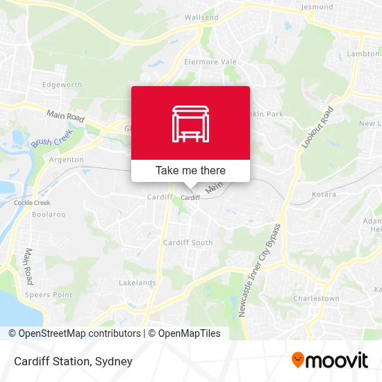 Mapa Cardiff Station