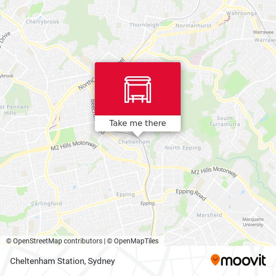 Cheltenham Station map