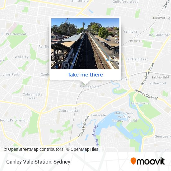 Canley Vale Station map