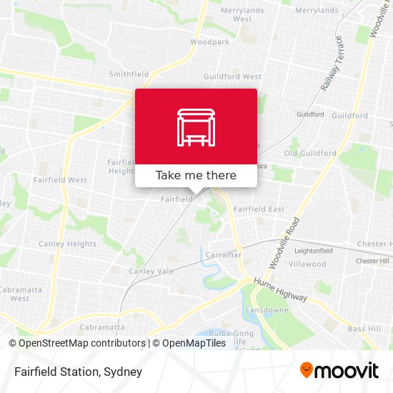 Fairfield Station map