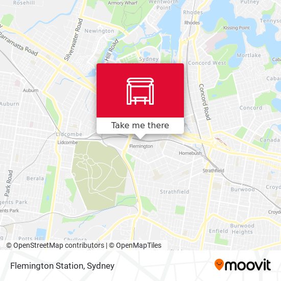 Mapa Flemington Station