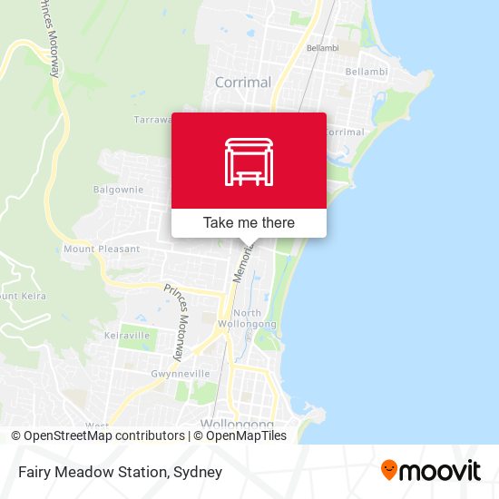 Mapa Fairy Meadow Station