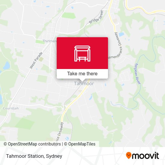 Tahmoor Station map