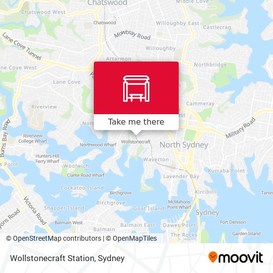 Wollstonecraft Station map