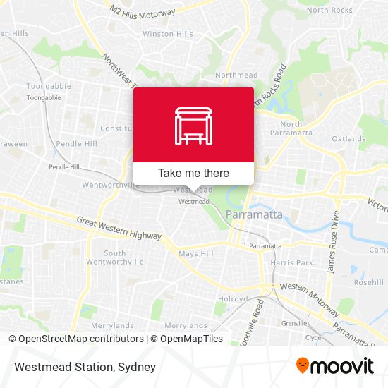 Westmead Station map