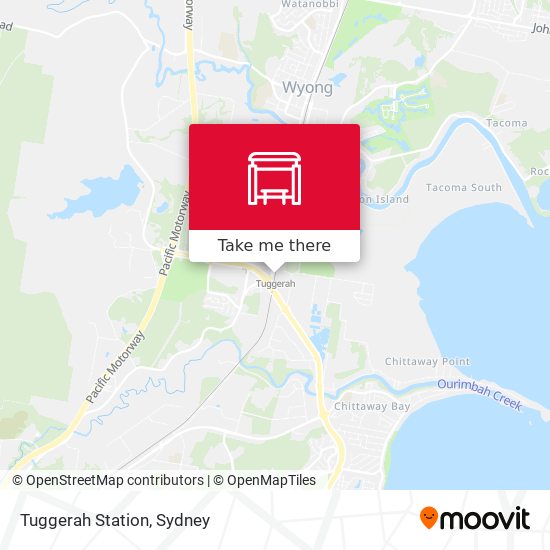 Mapa Tuggerah Station