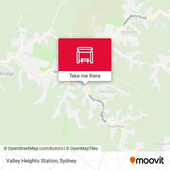 Valley Heights Station map