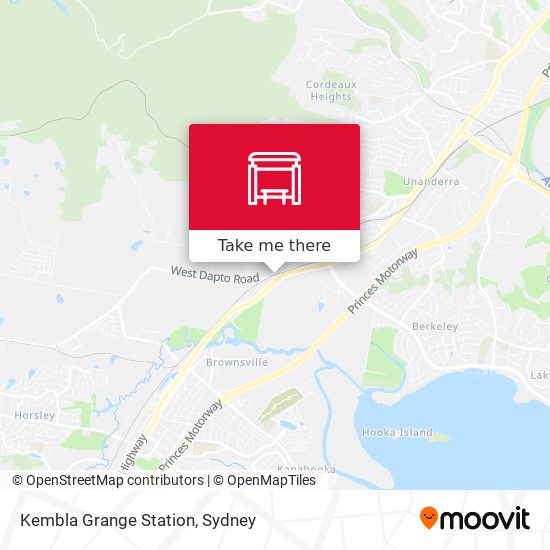 Mapa Kembla Grange Station