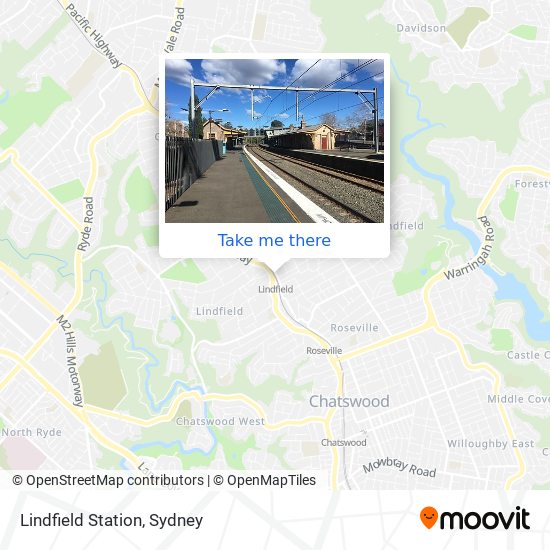 Lindfield Station map