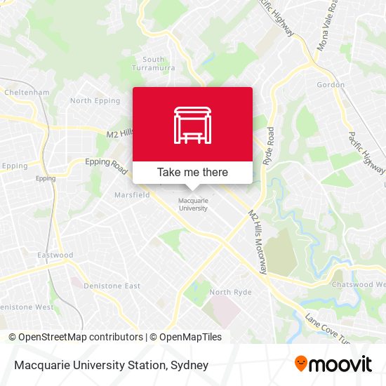 Macquarie University Station map