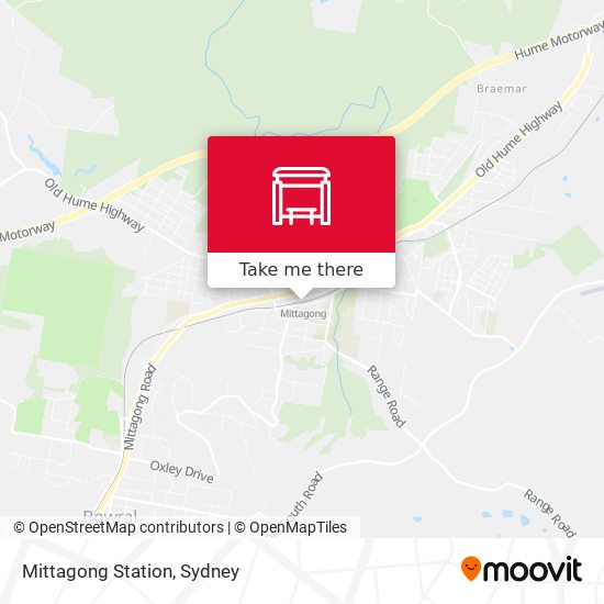 Mittagong Station map