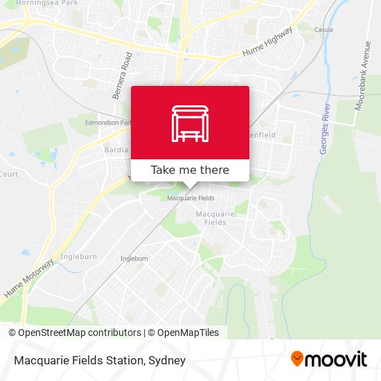 Macquarie Fields Station map