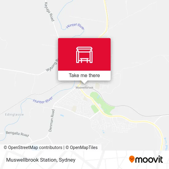 Mapa Muswellbrook Station