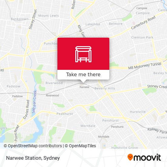 Narwee Station map