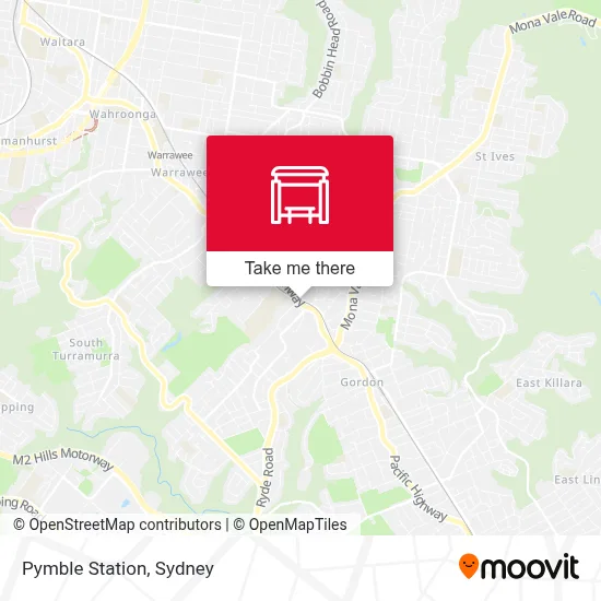 Mapa Pymble Station