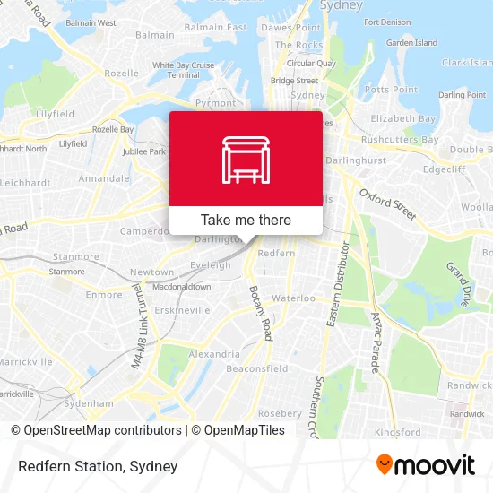 Redfern Station map
