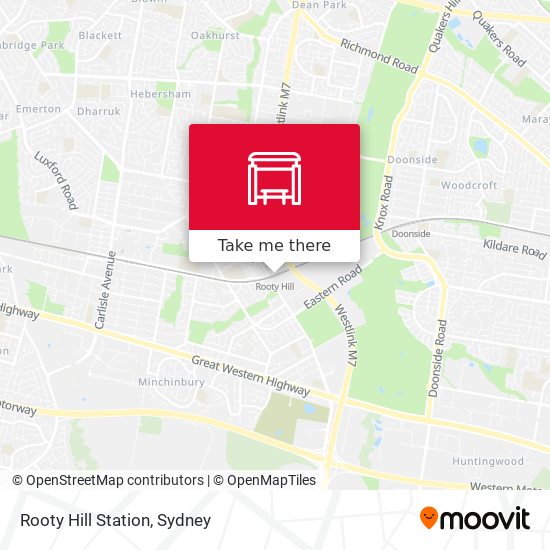 Rooty Hill Station map