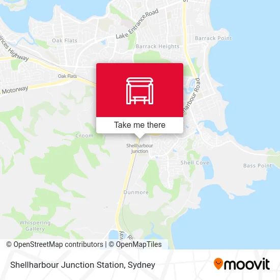 Mapa Shellharbour Junction Station
