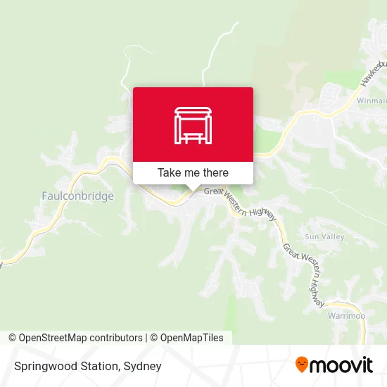 Mapa Springwood Station