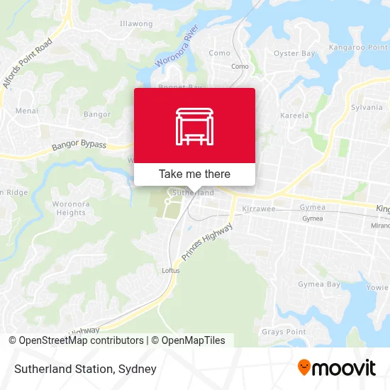 Mapa Sutherland Station