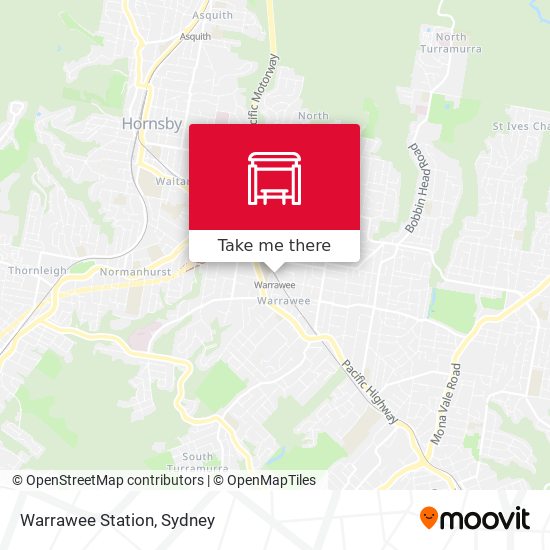 Warrawee Station map