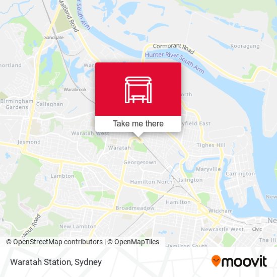 Waratah Station map