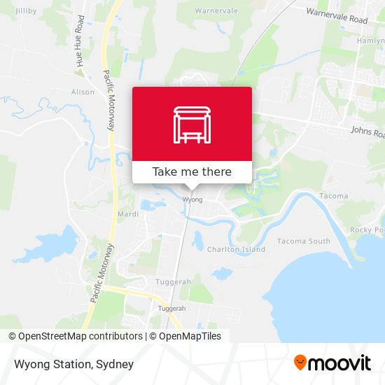 Wyong Station map
