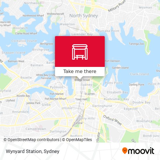 Wynyard Station map