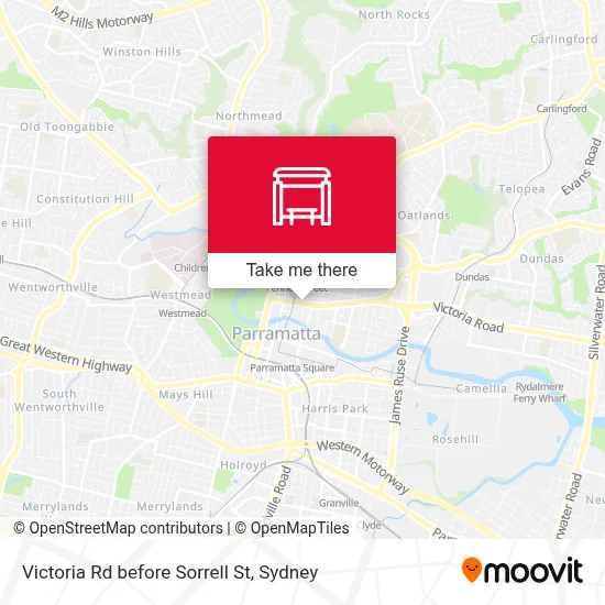Mapa Victoria Rd before Sorrell St