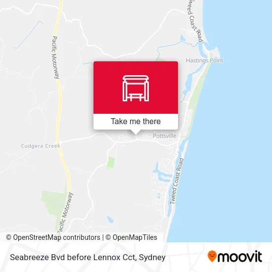 Seabreeze Bvd before Lennox Cct map