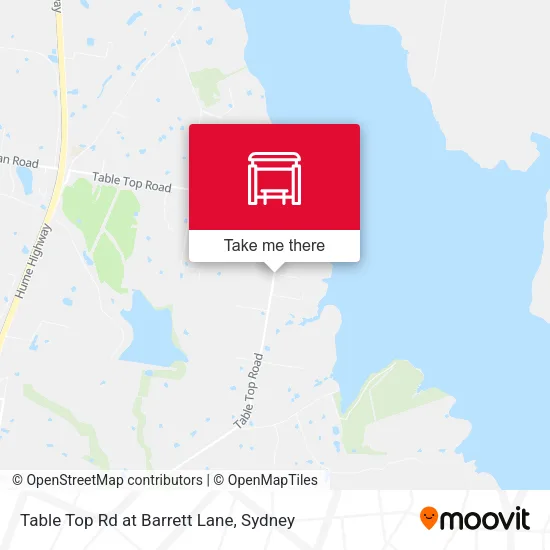 Table Top Rd at Barrett Lane map