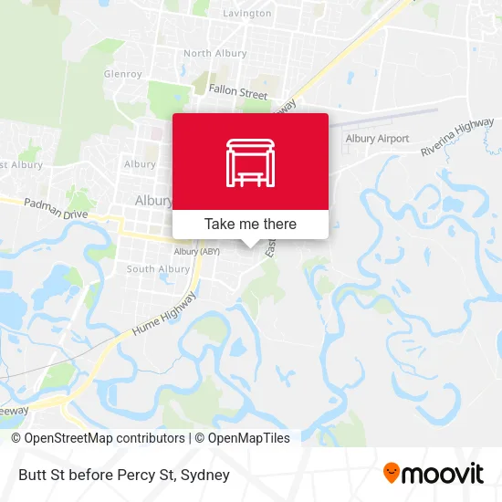 Butt St before Percy St map