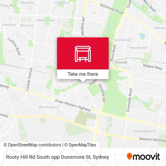 Rooty Hill Rd South opp Dunsmore St map