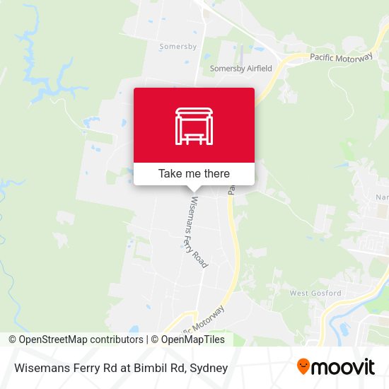 Wisemans Ferry Rd at Bimbil Rd map