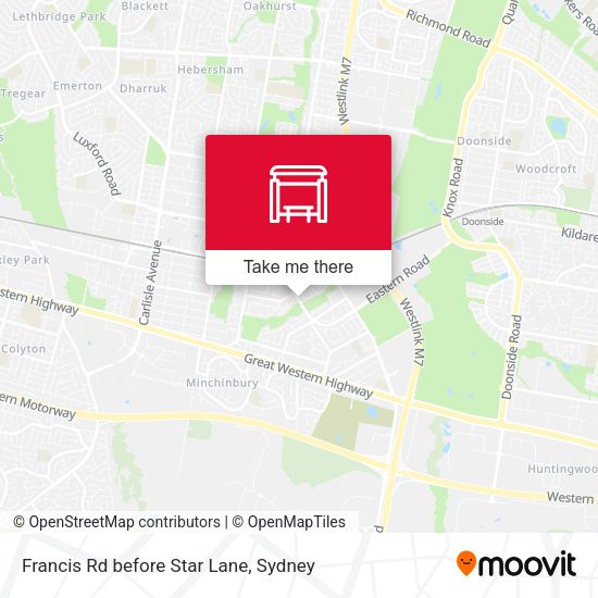 Francis Rd before Star Lane map