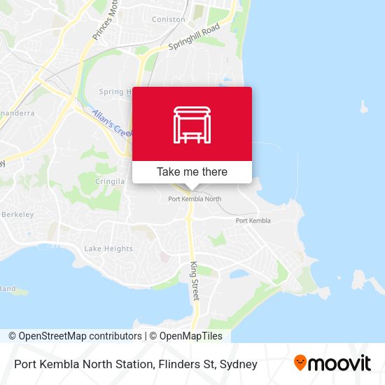 Port Kembla North Station, Flinders St map
