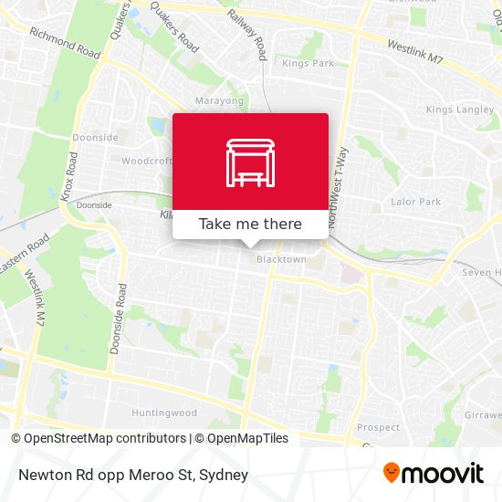 Newton Rd opp Meroo St map