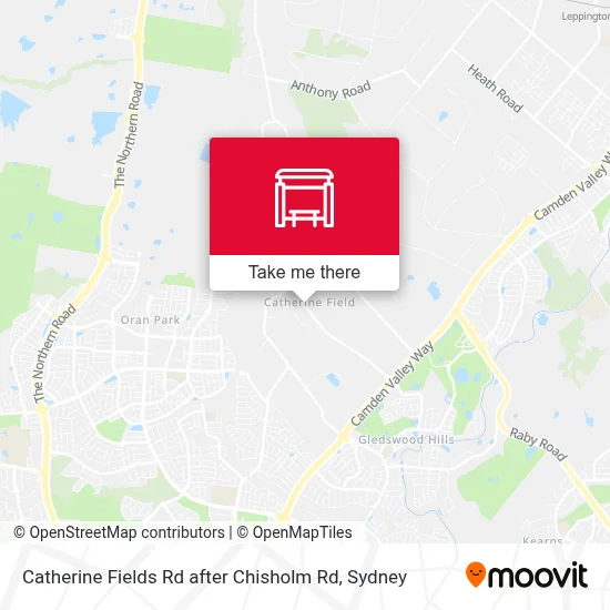 Mapa Catherine Fields Rd after Chisholm Rd