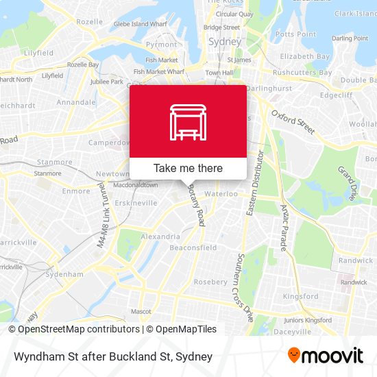 Wyndham St after Buckland St map
