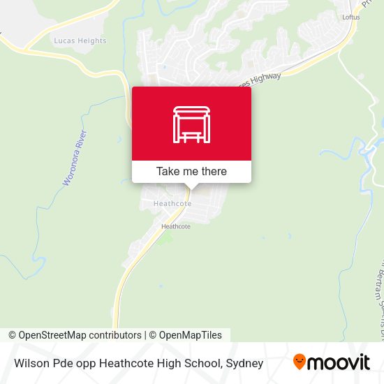 Wilson Pde opp Heathcote High School map