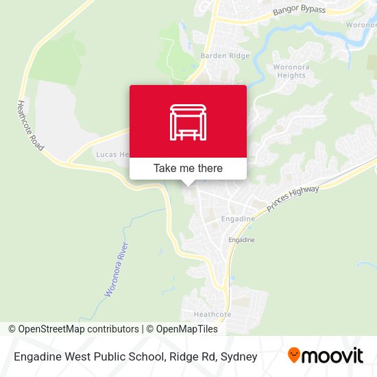 Engadine West Public School, Ridge Rd map