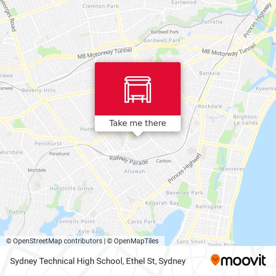 Mapa Sydney Technical High School, Ethel St