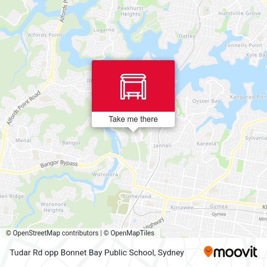 Tudar Rd opp Bonnet Bay Public School map