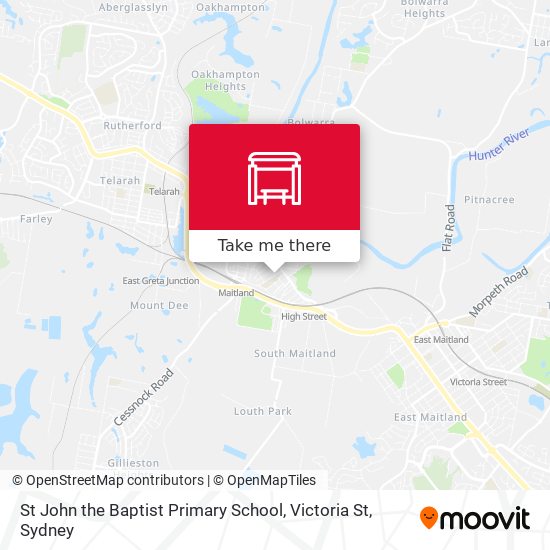 Mapa St John the Baptist Primary School, Victoria St