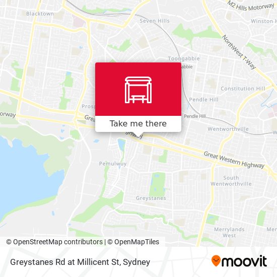 Greystanes Rd at Millicent St map