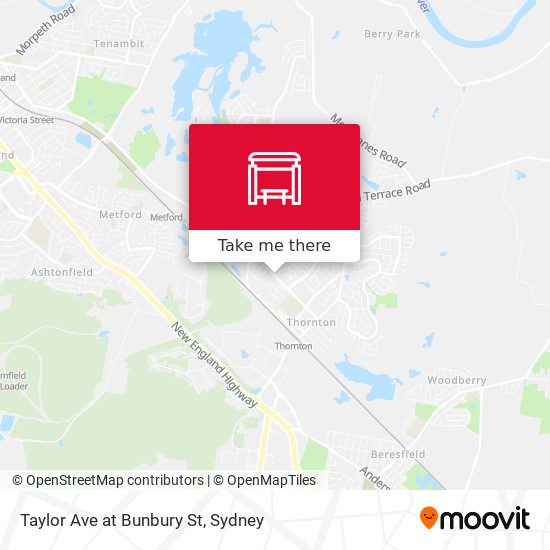 Taylor Ave at Bunbury St map